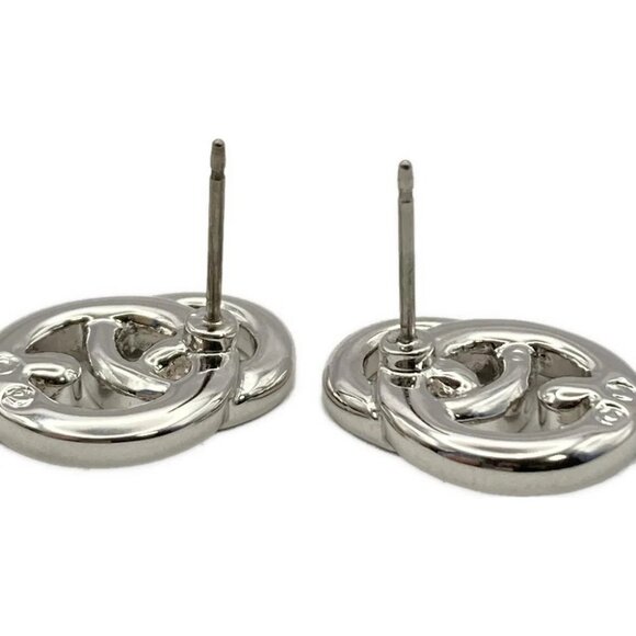 Auth SWAROVSKI - Clear Silver Swarovski Crystal Hardware Earrings - Picture 2 of 3